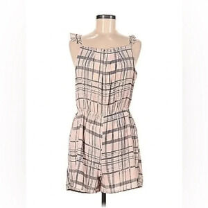 AVEC LES FILLES NWT PINK WINDOWPANE ROMPER SIZE MEDIUM